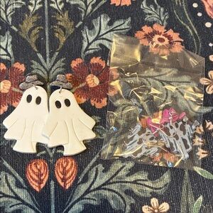 Ghost Earrings with Cowboy Hats